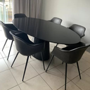 Ver imagem 3 de Mesa de Jantar Cone Oval 244x137 Cm Laqueada Linn Design Decor Preto