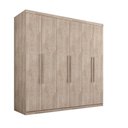Ver imagem 3 de Guarda Roupa Casal Grande 6 Portas 100% Mdf Amarula Gold