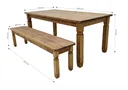 Ver imagem 5 de Conjunto para Sala de Jantar com 2 Bancos Corona Marrom