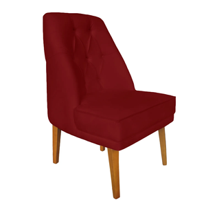 Cadeira Bela para Sala Escritório Quarto Suede Vinho - Majú Decor