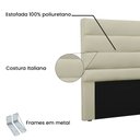 Ver imagem 5 de Cabeceira Estofada Cama Box Casal Queen Size La Italian 160cm Corano Bege - Desk Design