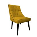 Ver imagem 1 de Cadeira De Jantar Bela Capitone Suede Amarelo com Tachas