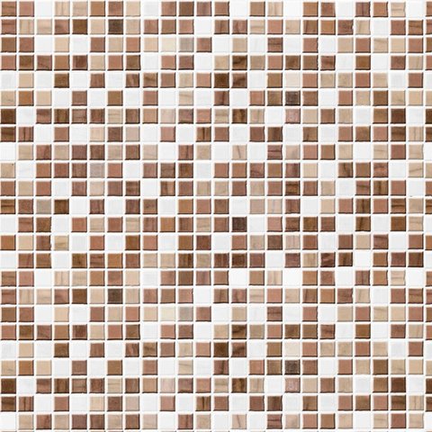 Papel de Parede Decorativo Azulejo em Tons Marrons - 2,50m