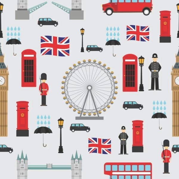 Papel de Parede Londres - 0,58 x 3,00 metros - 2