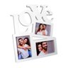 Porta-Retrato Love Plástico Branco 3 Fotos - Envie Sua Foto - 1