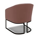 Ver imagem 5 de Cadeira Sala de Jantar Base Industrial Preto Kit 2 Stella Veludo D03 - D'Rossi Cor Rose