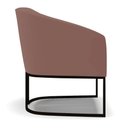 Ver imagem 2 de Cadeira Sala de Jantar Base Industrial Preto Kit 2 Stella Veludo D03 - D'Rossi Cor Rose