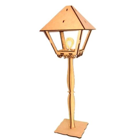 Luminária de Chão São Thomé - Mdf Cru