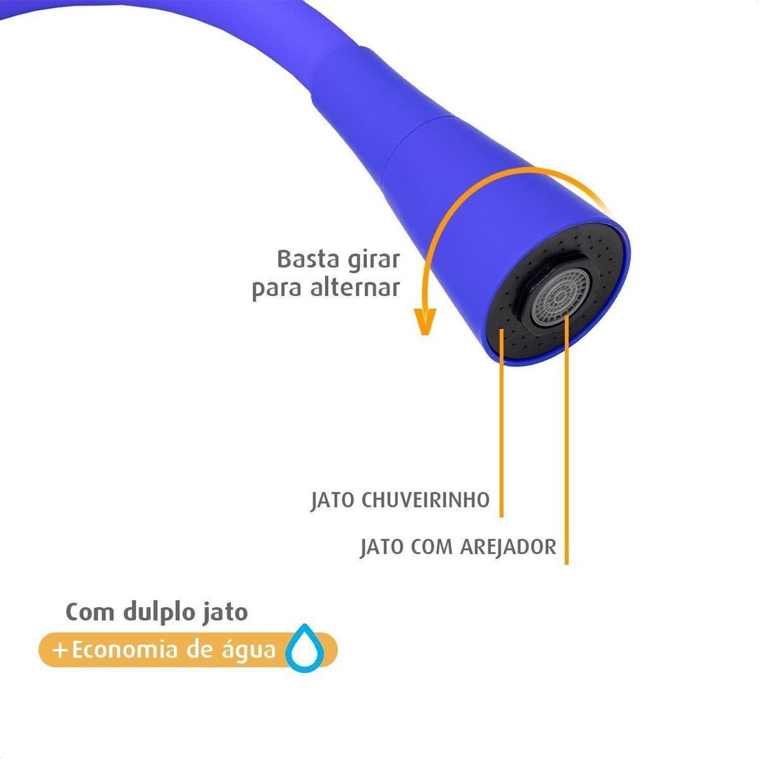 Torneira para Cozinha Flexível Duplo Jato Roddex - 4
