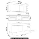 Ver imagem 4 de Armário Cozinha e Balcão com Pia 180cm Dallas Castanho - Lumil
