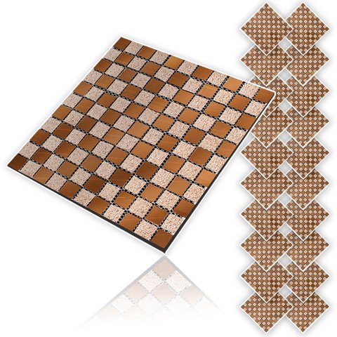 Pastilha De Vidro Adesiva Kit 20 Uni Parede Banheiro Cozinha Lavabo Sala Moderna Reforma Requintado 