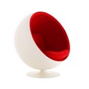 Ver imagem 1 de Poltrona Ball Chair Vermelha Linn Design Decor