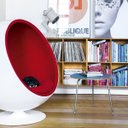 Ver imagem 3 de Poltrona Ball Chair Vermelha Linn Design Decor