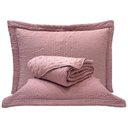 Ver imagem 1 de Kit Cobre Leito Colcha Casa Scarpa Anabela Queen Dupla Face Texturizado Percal 300 Fios 3 Peças -