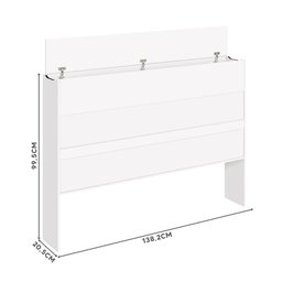 Cama de Casal Com Baú 100% MDF Branco Delta Fênix - 3 Cama de Casal Com Baú 100% MDF Branco Delta Fênix - 3