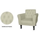 Ver imagem 2 de Poltrona Decorativa Classic Capitonê Suede Diversas Cores - DS Estofados - Bege