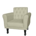Ver imagem 1 de Poltrona Decorativa Classic Capitonê Suede Diversas Cores - DS Estofados - Bege