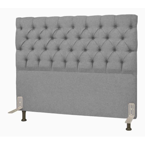 Cabeceira Para Cama Box De Casal 1,4 M Lisboa:Suede Cinza Claro