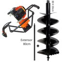 Ver imagem 1 de Perfurador de Solo Vulcan VPS520 52cc Para Uso na Agricultura Com Broca 80x30cm + Extensor de 80cm