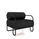 Ver imagem 6 de Kit 2 Poltronas Decorativas Sala de Estar Polatsk Base Industrial de Ferro Pu Preto G33 - Gran Belo