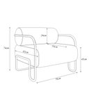 Ver imagem 4 de Kit 2 Poltronas Decorativas Sala de Estar Polatsk Base Industrial de Ferro Pu Preto G33 - Gran Belo