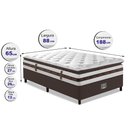 Ver imagem 2 de Cama Box Solteiro Colchão + Box 88x188 Molas Ensacadas Cama inBox Relax Pillow Café