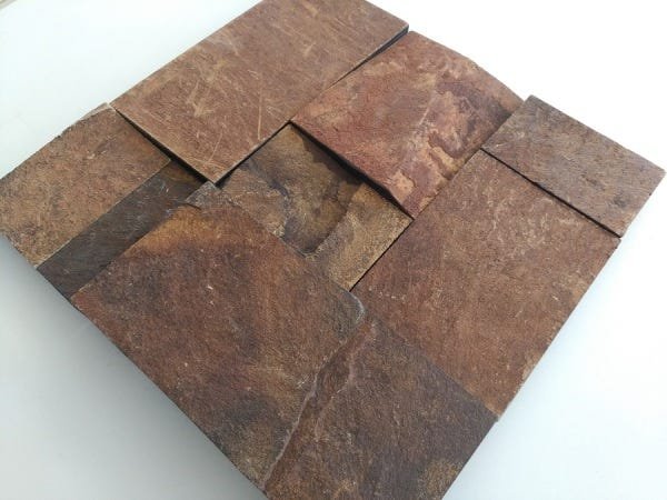 Pedra Ferro Corten Placa 30x30 Telado Mosaico - Revestimentos