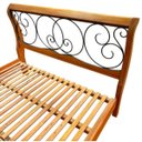 Ver imagem 3 de Cama de Casal Madeira Demolição Detalhe em Ferro Peroba Rosa