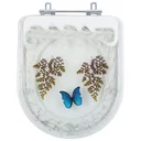 Ver imagem 1 de Assento Sanitário Poliester Decorado Borboleta Carrara para vaso Deca