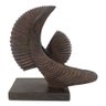 Escultura Decorativa Concha em Resina Marrom 30cm Qc0620 Btc - 1