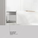 Ver imagem 4 de Guarda-Roupa Casal 4 Portas 4 Gavetas com Espelho Domo Branco