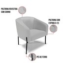 Ver imagem 2 de Poltrona Decorativa Pé de Ferro Preto Stella Sintético D03 - D'Rossi