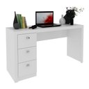 Ver imagem 2 de Mesa para Escritório ou Escrivaninha 1,36m com 3 Gavetas Várias Cores Me4102 Tecno Mobili - Branco