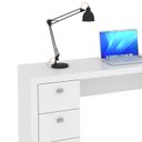 Ver imagem 3 de Mesa para Escritório ou Escrivaninha 1,36m com 3 Gavetas Várias Cores Me4102 Tecno Mobili - Branco
