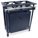 Ver imagem 1 de Fogão Industrial 2 Bocas Alta Pressão P7 com Forno 66L Metalfour