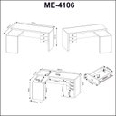 Ver imagem 7 de Mesa para Escritório de Canto 3 Gavetas Me4106 Tecno Mobili - Amêndoa