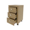 Ver imagem 4 de Gaveteiro de Escritório 3 Gaveas e Rodízios Várias Cores Me4108 Tecno Mobili - Amêndoa