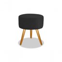 Ver imagem 3 de Kit 2 Puff Decorativo Suede Preto Black Para Sala, Quarto E Bancada