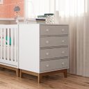 Ver imagem 1 de Cômoda Infantil 4 Gavetas Retrô Completa Móveis