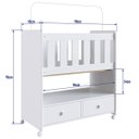 Ver imagem 3 de Mini Berço 2 Gavetas com Colchão Moisés Completa Móveis