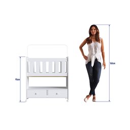 Mini Berço Moisés Normatizado 90cm Branco Linha By By510 Completa Móveis - 8