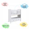 Mini Berço Moisés Normatizado 90cm Branco Linha By By510 Completa Móveis - 6