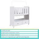 Ver imagem 2 de Mini Berço Moisés Normatizado 90cm Branco Linha By By510 Completa Móveis