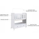 Ver imagem 5 de Mini Berço Moisés Normatizado 90cm Branco Linha By By510 Completa Móveis