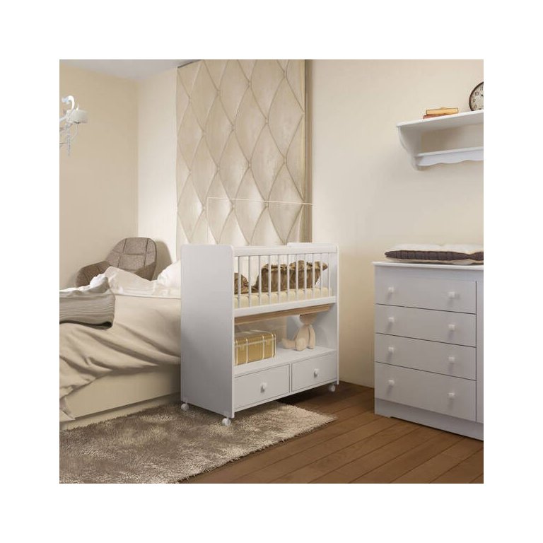 Mini Berço Moisés Normatizado 90cm Branco Linha By By510 Completa Móveis