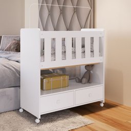 Mini Berço Moisés Normatizado 90cm Branco Linha By By510 Completa Móveis - 9