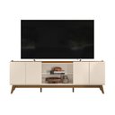 Ver imagem 2 de Rack para Tv com 4 Portas e Nicho Central para Sala Off White