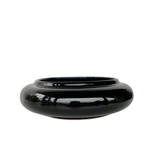 Vaso Ikebana Preto Médio de Cerâmica Moderno Decorativo