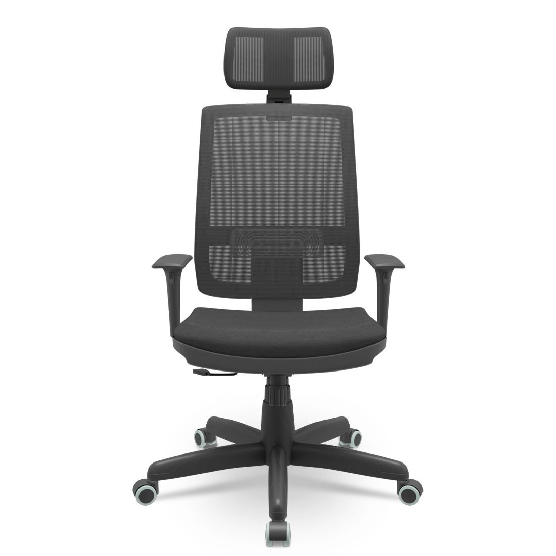 Cadeira Escritório Presidente Brizza Nr17 Mecanismo Relax Assento Poliéster Apoio de Cabeça Plaxmeta