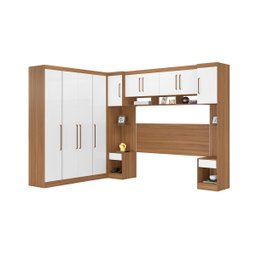 Modulado Modena 01 - 10 Portas 3 Metros de Largura:Amendola/Branco - 2